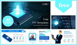 Computer Hardware Technology PowerPoint Templates