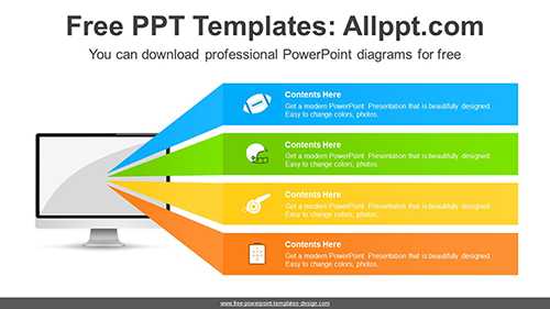Computer Monitor Banner PowerPoint Diagram
