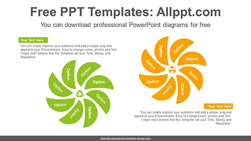 Concentric union flower PowerPoint Diagram Template