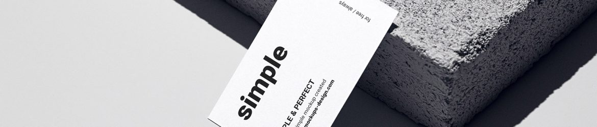 Concrete and business card mockup