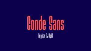 Conde Sans Font Family › Fontesk