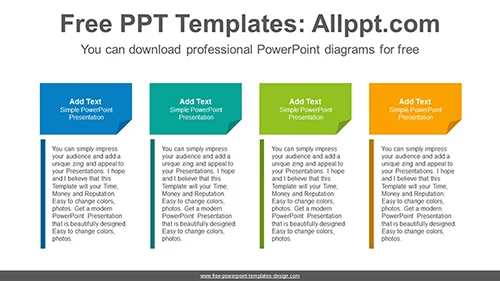 Confetti text-boxes PowerPoint Diagram Template