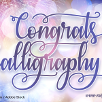 Congrats Calligraphy Font