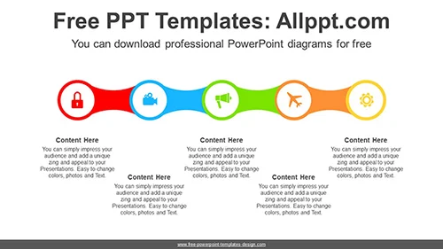Connected Circle Progress PowerPoint Diagram Template