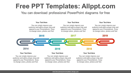 Connected clip PowerPoint Diagram Template