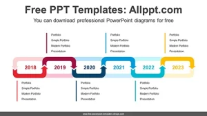 Connected Curved Arrows PowerPoint Diagram