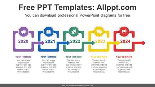 Connection Square Arrows PPT Diagram