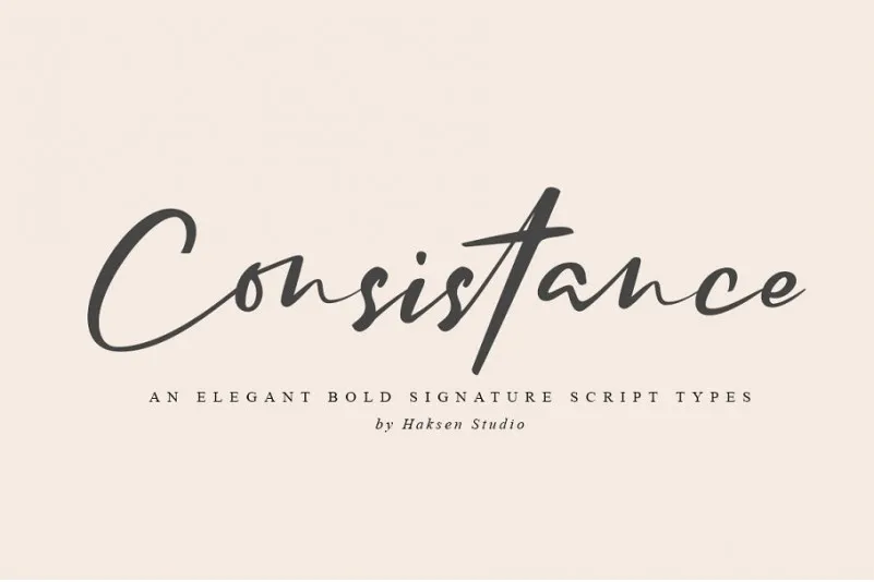Consistance Signature Font