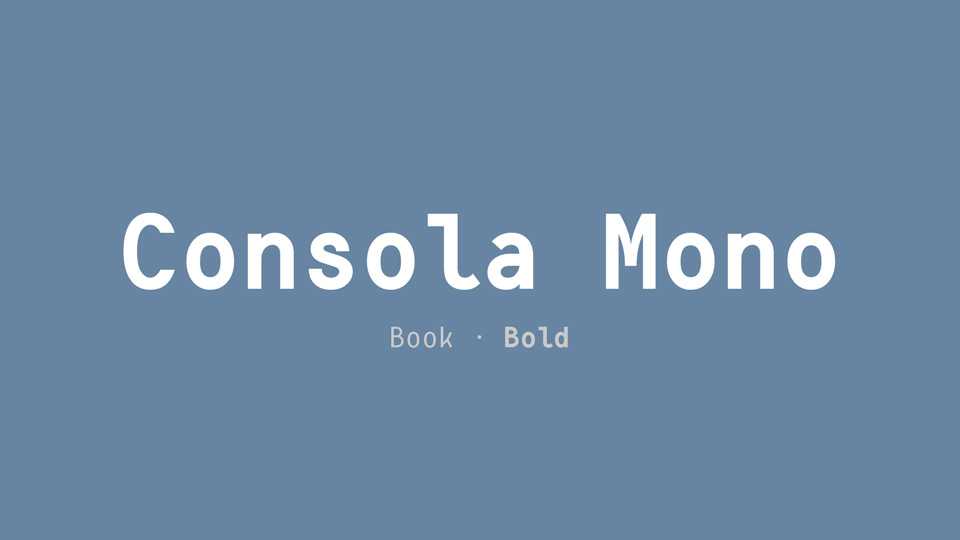 Consola Mono Font Family › Fontesk
