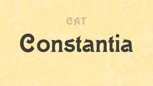 Constantia Font › Fontesk