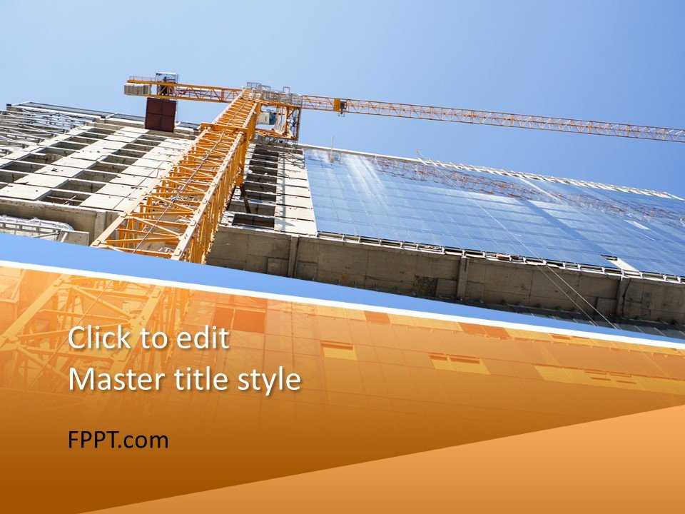 Construction Market Report PowerPoint Template