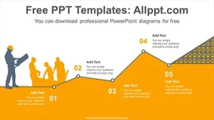 Construction rising chart PowerPoint Diagram Template