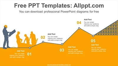 Construction rising chart PowerPoint Diagram Template