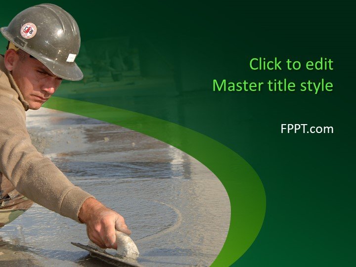Construction Worker PowerPoint Template
