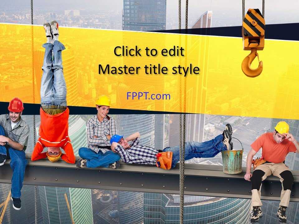 Construction Workers PowerPoint Template