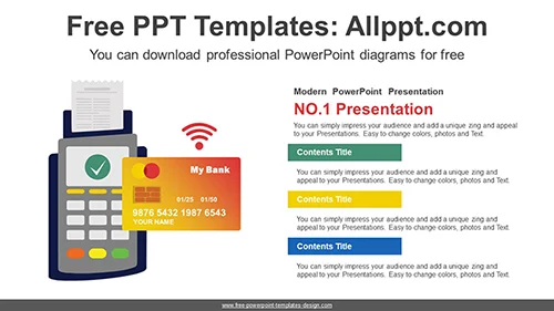 Contactless Payment PowerPoint Diagram