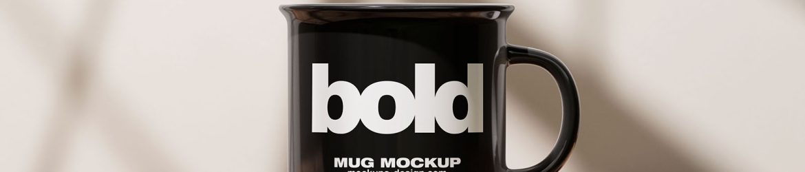 Contrast ceramic mug mockup