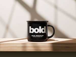 Contrast ceramic mug mockup