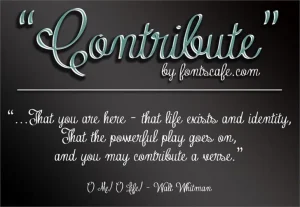 Contribute font