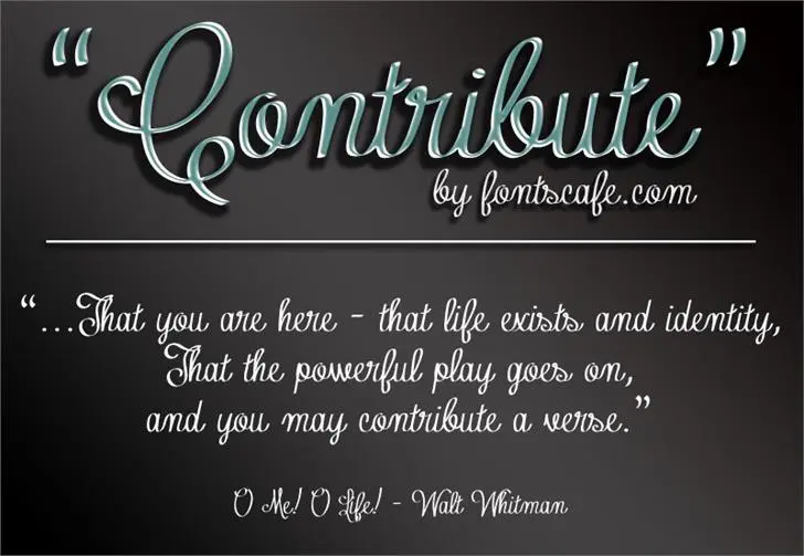 Contribute font