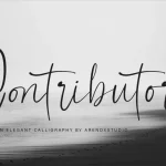 Contributor Calligraphy Font - Fonte Grátis Contributor Calligraphy Font