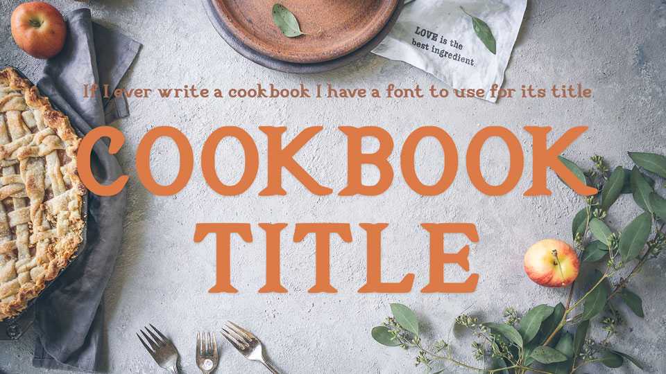 Cookbook Title Font › Fontesk