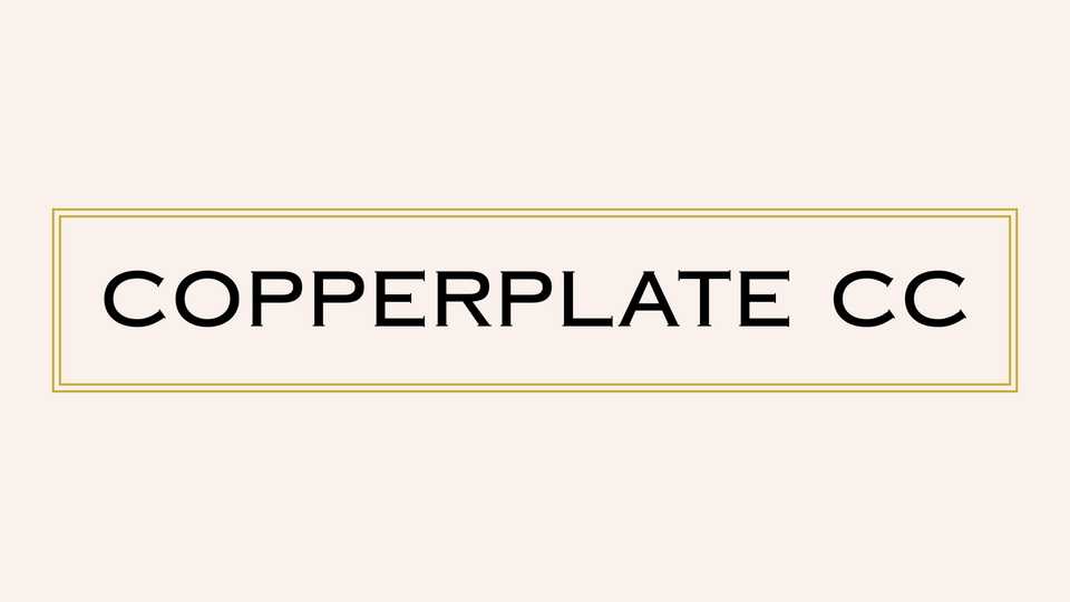 Copperplate CC Font Family › Fontesk