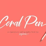 Coral Pen Script Font