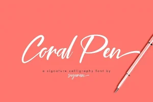 Coral Pen Script Font