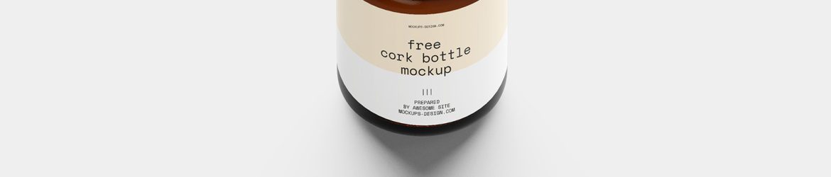 Cork bottle mockup