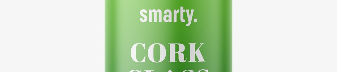 Cork glass bottle mockup / 12 ml