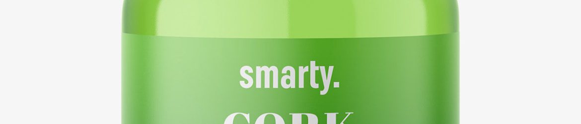 Cork glass bottle mockup / 6 ml