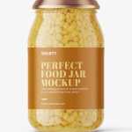 Corn large jar mockup
