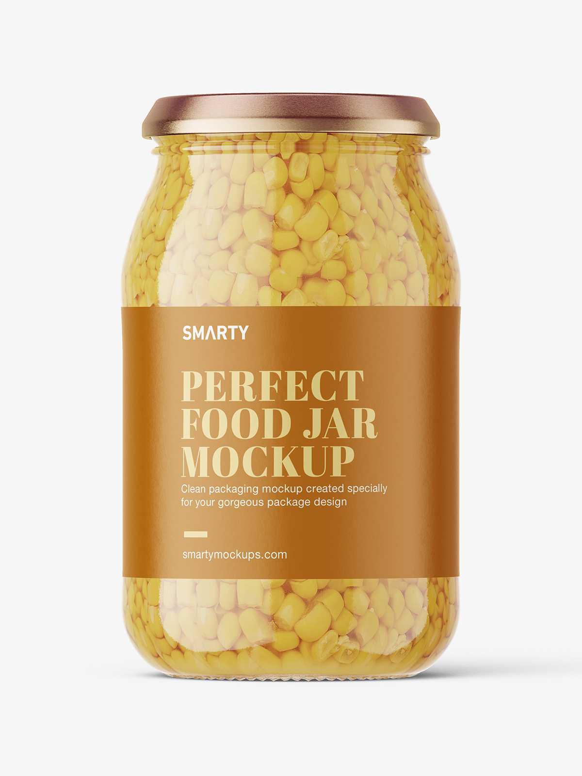 Corn large jar mockup