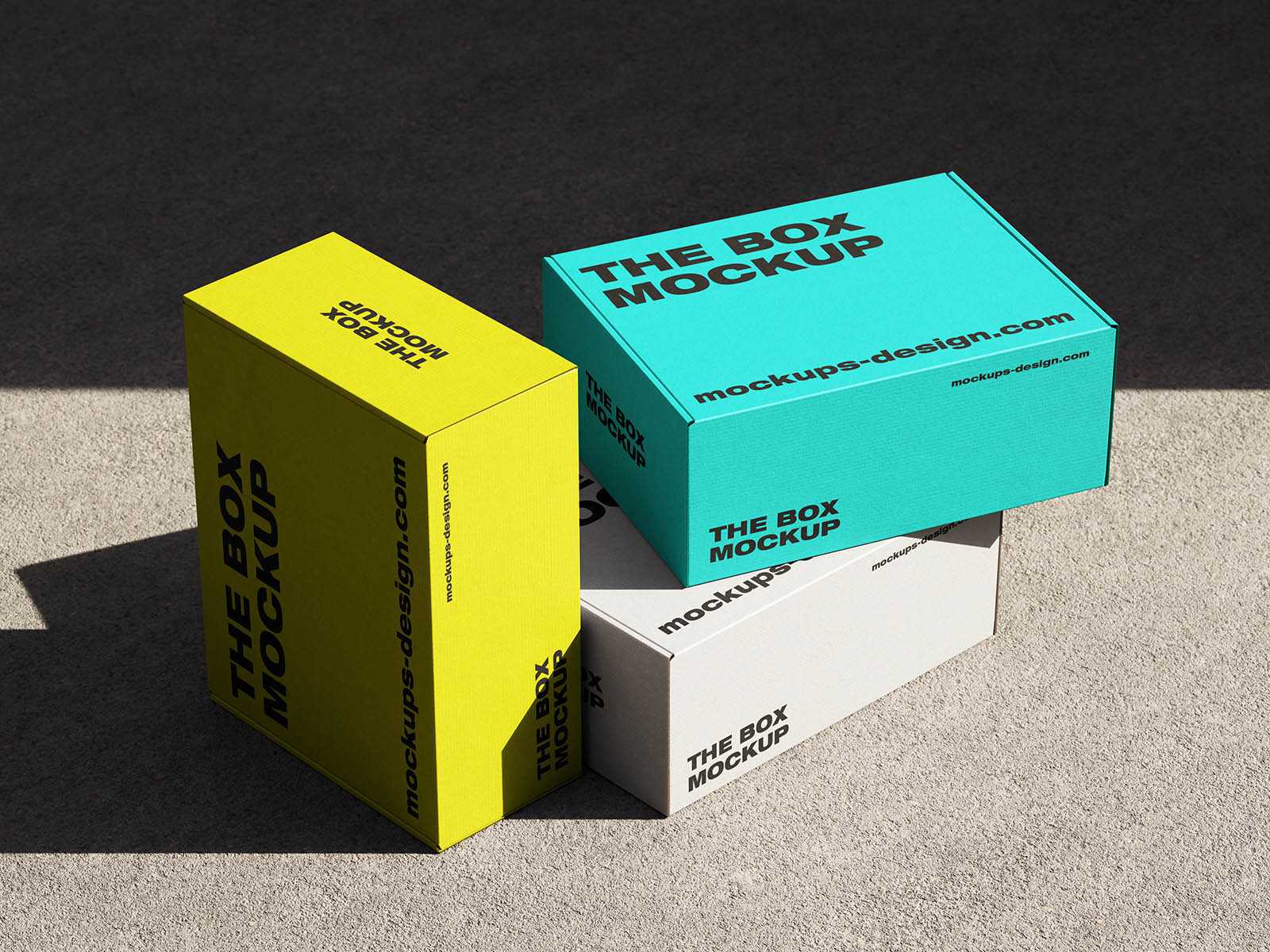 Corrugated mailer box mockup