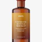 Cosmetic bottle mockup / amber - Free PSD Download Cosmetic bottle mockup / amber