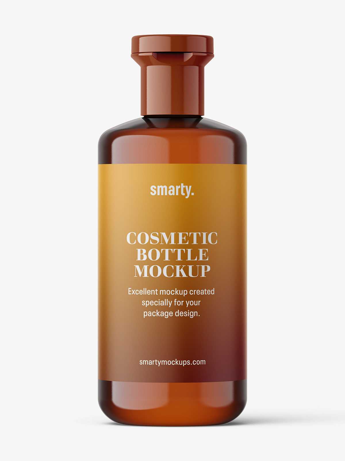 Cosmetic bottle mockup / amber