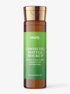 Cosmetic bottle mockup / amber