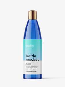 Cosmetic bottle mockup / blue