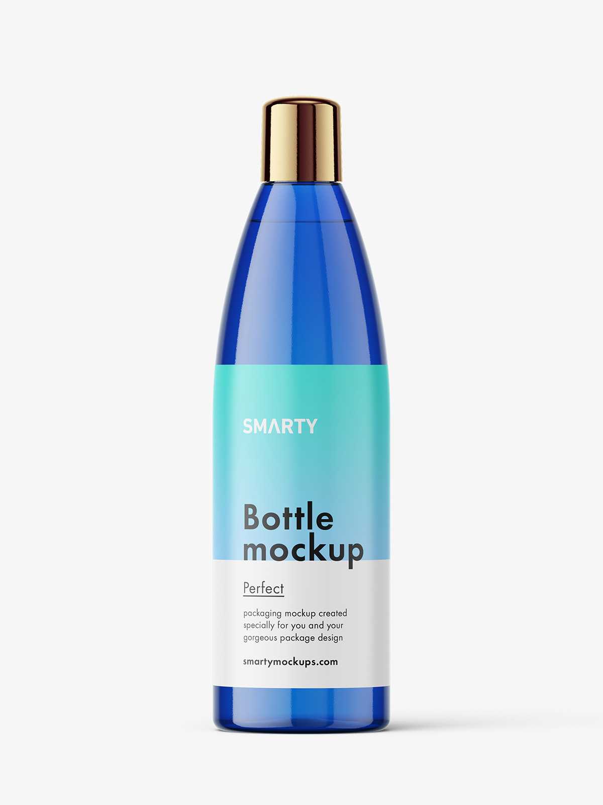 Cosmetic bottle mockup / blue