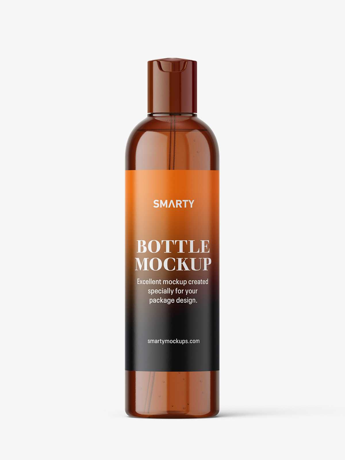 Cosmetic bottle with disctop / amber