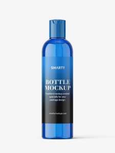 Cosmetic bottle with disctop / blue