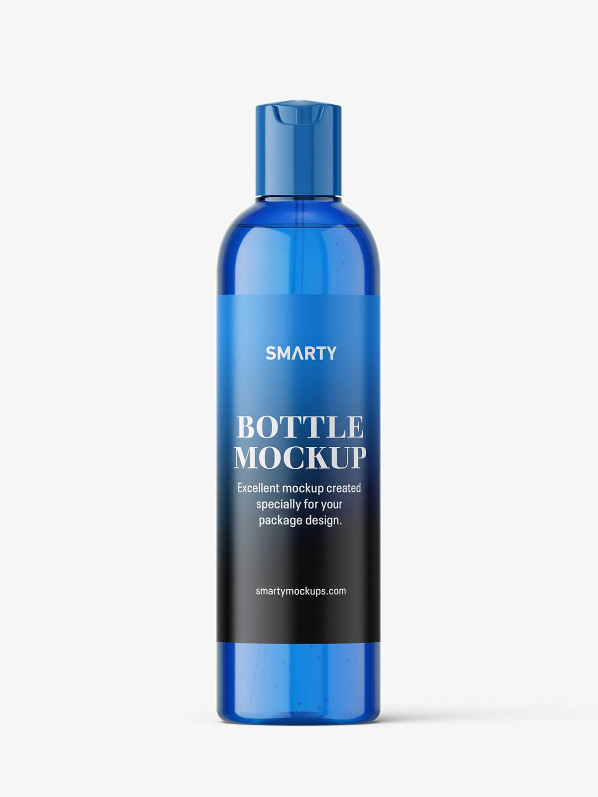 Cosmetic bottle with disctop / blue