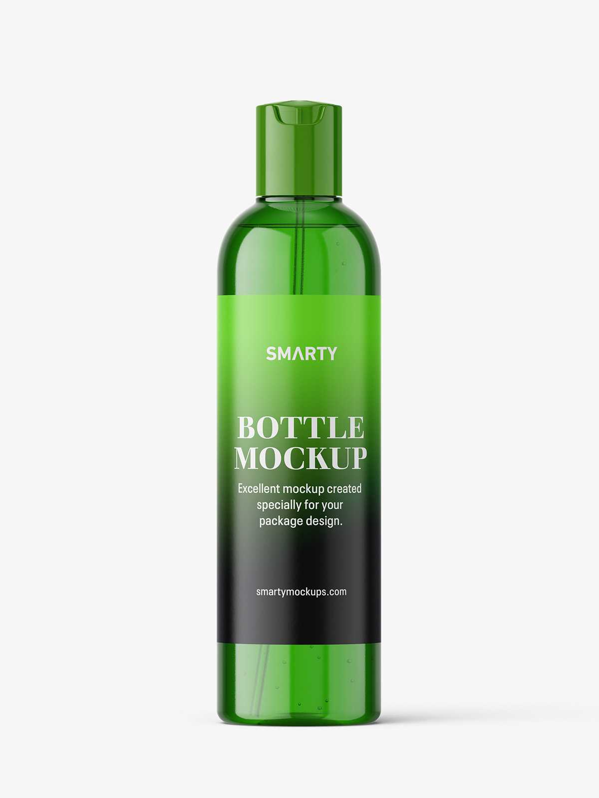 Cosmetic bottle with disctop / green