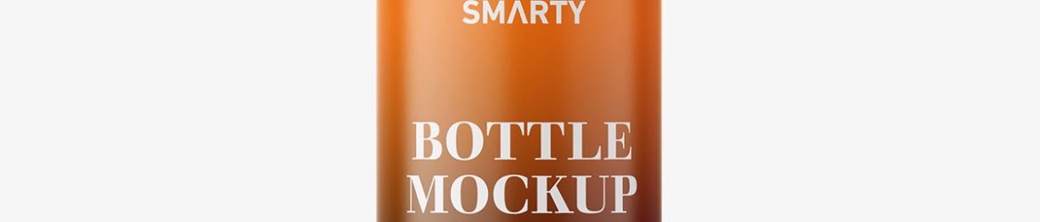 Cosmetic bottle with flip top / amber
