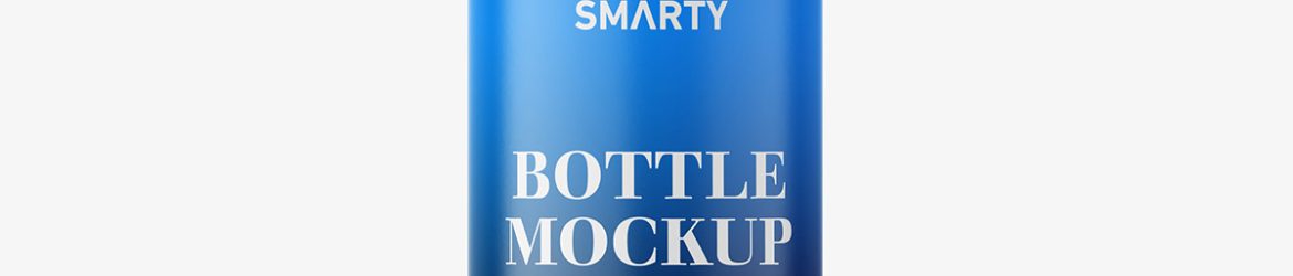 Cosmetic bottle with flip top / blue