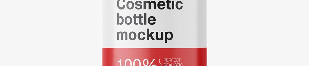 Cosmetic bottle with flip top cap mockup / matt Cosmetic bottle with flip top cap mockup / matt
