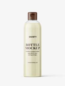Cosmetic bottle with flip top / cream