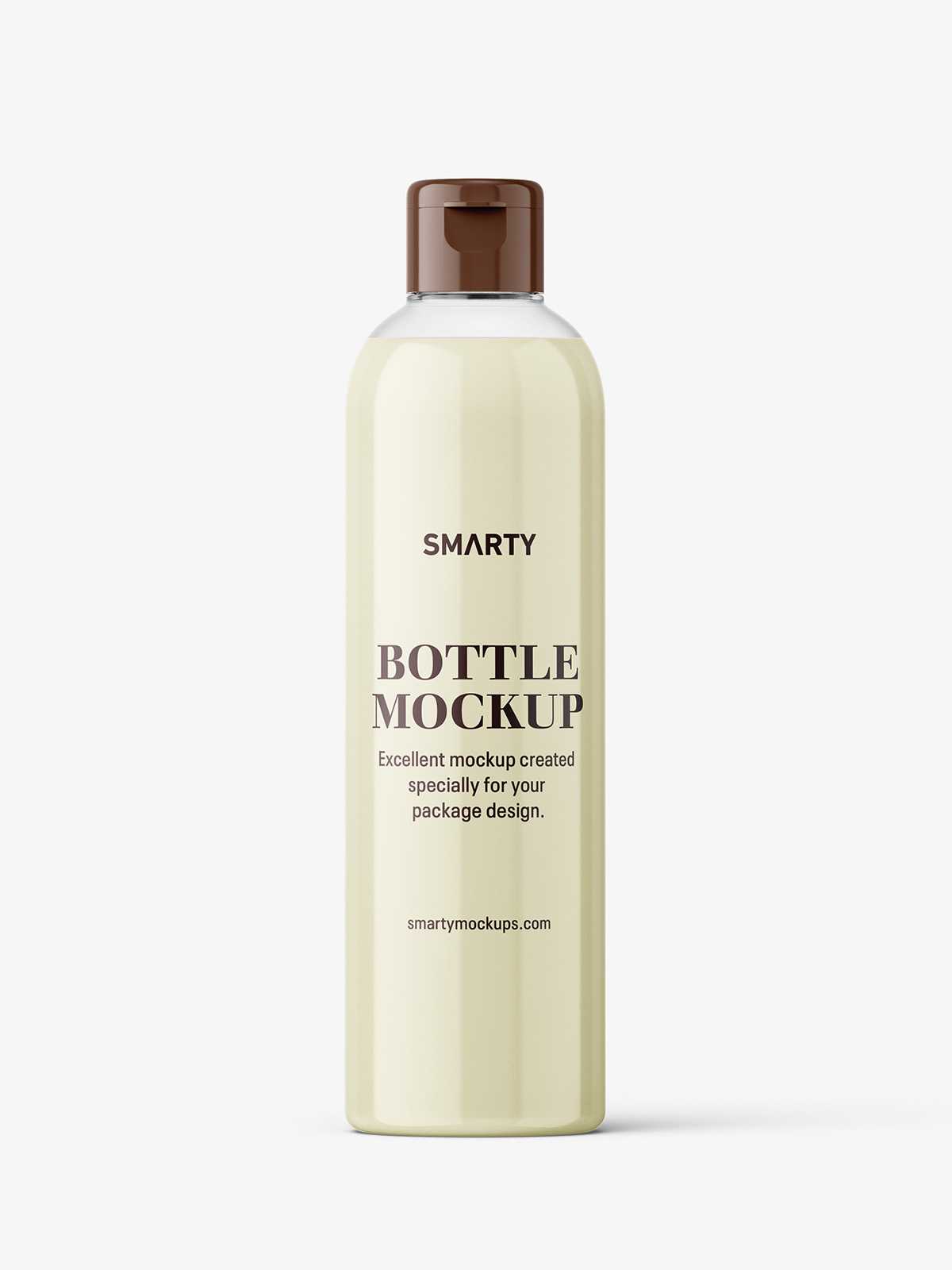 Cosmetic bottle with flip top / cream