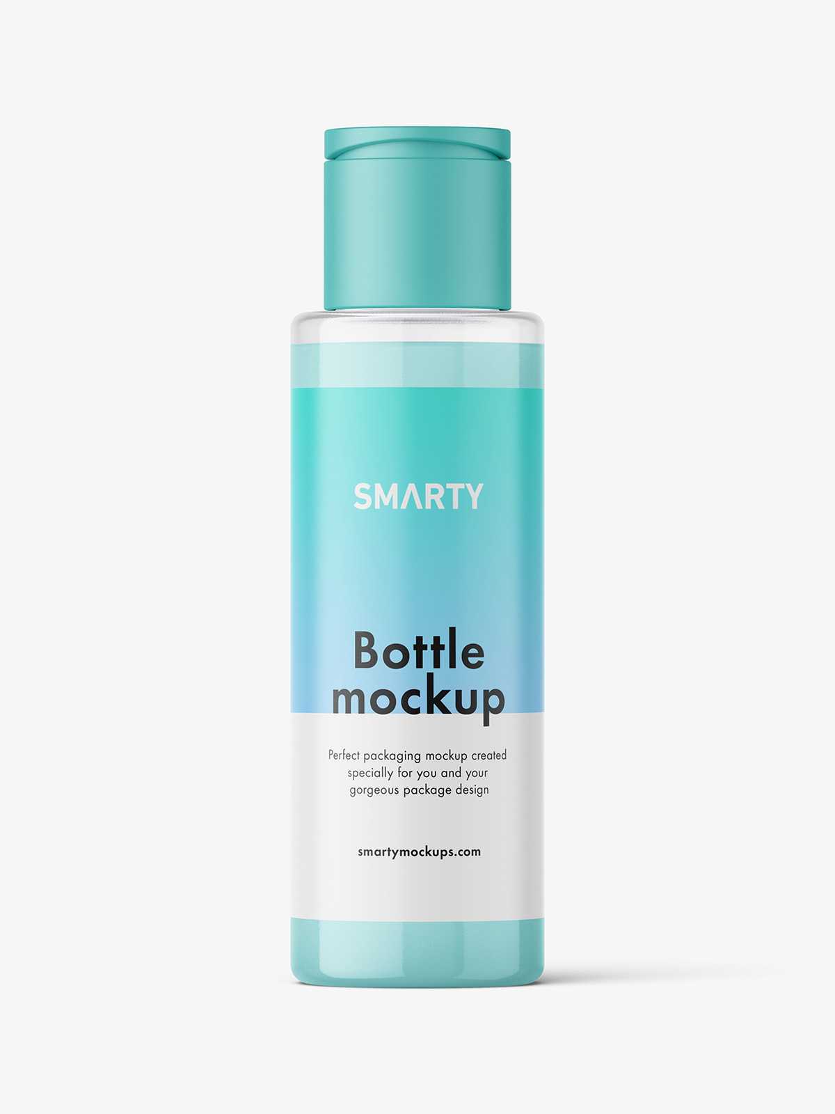 Cosmetic bottle with flip top mockup / cream